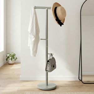 Porte-manteau de rangement pour salon MIT Housewares, double niveau, type sur pied, tube en acier, moderne, durable, meubles de rangement pour la maison - Product Image 1