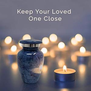 Imperial Aluminum <b>Keepsake</b> <b>Memorial</b> Urn Funeral Ash Container Crafted With Artistic Polished Finish And Fine Detailing - Product Image 2
