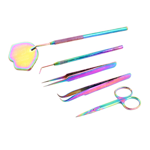 Pince à épiler courbée robuste pour cils avec ciseaux de coupe, outils pour faux cils personnalisables en couleur et style, multicolores - Product Image 2