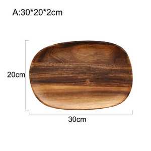 Plato de Madera Natural Ecológico y Reutilizable para el Hogar y Restaurantes - Product Image 4