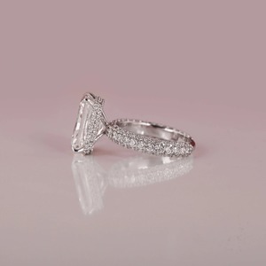 Joyería hecha a medida Anillo de compromiso de diamantes cultivados en laboratorio Anillos de joyería de oro de 18 quilates para mujeres Anillos de diamantes - Product Image 2