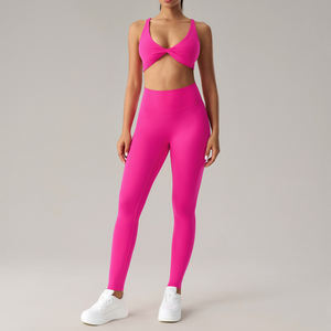 Conjunto Deportivo de Yoga para Mujer, Transpirable y Ligero, de Alta Calidad, con Top Deportivo y Leggings de Alta Elasticidad para Uso Diario en el Gimnasio y Yoga - Product Image 1