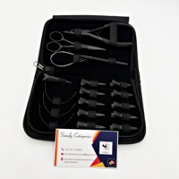 Kit d'outils pour extensions de cheveux en acier inoxydable de qualité supérieure, couleur personnalisée, marque privée, haute qualité, usage professionnel commercial, Somofy