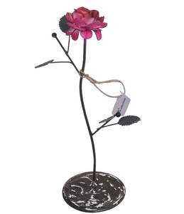 Pot décoratif pour rose unique, pot de jardin, pot mural, art métallique moderne fait main, décoration extérieure, best-seller A.B - Product Image 3