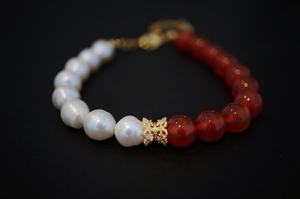 Natural <b>Red</b> Carnelian Baroque Pearl <b>Bracelet</b> Energy Vitality Protection Courage Boost Women Crystal Jewelry Gift - Product Image 3