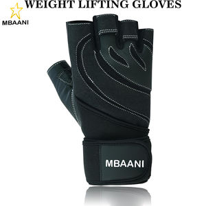 Guantes de Levantamiento de Pesas de Cuero Acolchados, Sin Dedos, con Soporte para Muñeca Larga, para Entrenamiento, Gimnasio, Ejercicio, Powerlifting, Diseño Unisex - Product Image 6