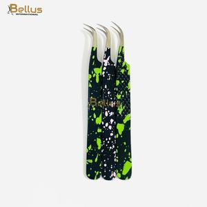 Pinzas Curvas Premium para Aislamiento de Pestañas Bellus International, Acero Inoxidable, Punta Suave, Profesionales para Extensión de Pestañas y Cejas - Product Image 3