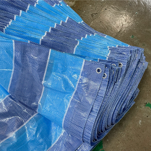 Bâche en PE de qualité industrielle à rayures, imperméable, pour protection extérieure - Product Image 3