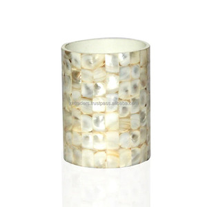 Soporte de cepillo de dientes de nácar natural hecho a mano soporte ecológico para una organización de baño elegante - Product Image 6