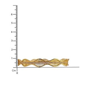 Gold Plated Alloy <b>Bangle</b> <b>Bracelets</b> with Imitation Pearl Geometric Design Channel Set Unisex Ethnic Wedding Jewelry Set - Product Image 4