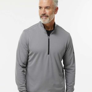 Men's <b>White</b> <b>Quarter</b>-<b>Zip</b> Pullover Full Sleeve Solid Color Casual Golf Sweatshirt Quick Dry Knitted Polyester - Product Image 5