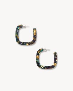 H CRAFT Élégantes Boucles d'Oreilles à Clip en Résine Faites à la Main, Finition Brillante, Design Classique, Légères, Accessoires de Mode pour le Quotidien et les Fêtes - Product Image 2