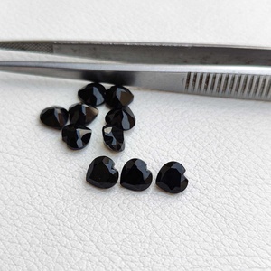 9mm Naturel Noir Onyx Coeur Facettes Coupe Pierres Précieuses En Vrac Pour Anneau Pendentif Bijoux Accessoires Au Meilleur Prix D'usine En Gros - Product Image 3