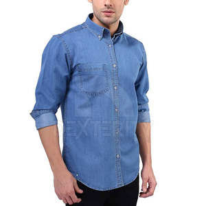 Camisas de Mezclilla Casuales para Hombre con Logotipo Personalizado, de Alta Calidad y Bajo Precio, Tallas Grandes, Transpirables, 100% Algodón, para Invierno - Product Image 4