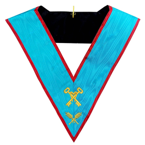 Collier maçonnique sur mesure brodé à la main, vente en gros de cols pour officiers maçonniques, service OEM ODM de haute qualité - Product Image 5
