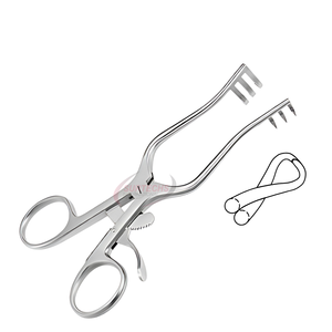 Rétracteur manuel auto-serrant WULLSTEIN |   130 mm |   3 3 Prongs |   Blunt |   Longueur de travail de 5 pouces |   Instrument chirurgical ORL | - Product Image 2