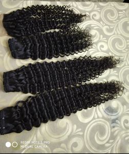 Paquets de cheveux indiens Remy Deep Wave Texture naturelle Cheveux bruts du temple Extension de cheveux humains non traités à double tirage Qualité supérieure - Product Image 4