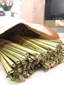 Pailles à boire en bambou 99 données en or ensemble de pailles réutilisables écologiques pour bureau à domicile café restaurant - Product Image 5