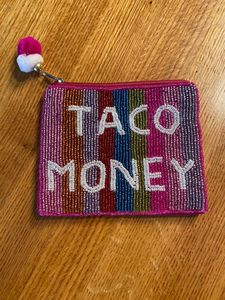 Fashionable choice hand made beaded Mardi Gras festival coin pouch mini zipper <b>small</b> <b>wallet</b> pocket money women party and weeding - Product Image 4