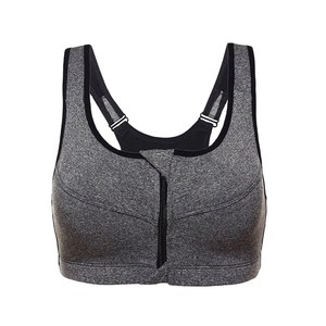 Top Class Women's Breathable Sports Bra With Front Zipper & Removable <b>Padded</b> Cups for Yoga & <b>Running</b> Medium Support Bra - Product Image 1