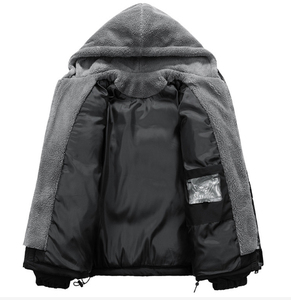 2026 Winter <b>Waterproof</b> Reversible <b>Parka</b> for Men Padded Eco-Friendly Plus Size Thick Fleece Warm Winter Coat - Product Image 3