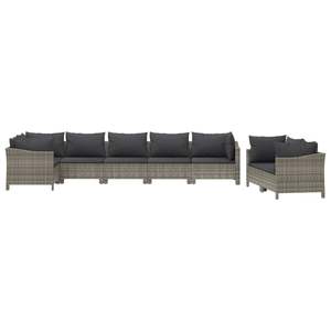 Conjunto de Muebles de Jardín de Ratán PE Gris con Acero con Recubrimiento en Polvo y Poliéster, Colección de Muebles Duraderos para Exteriores - Product Image 3