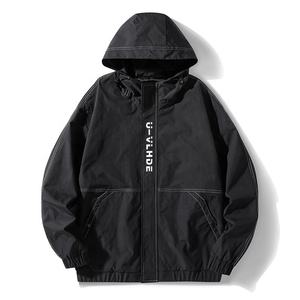 Veste d'hiver personnalisée pour hommes, manteau à capuche de couleur unie avec mode loisirs outillage printemps automne nouveau design en gros - Product Image 3