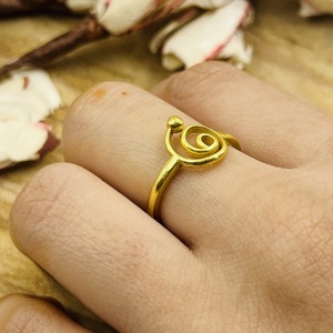 Anillos Espirales de Latón Estilo Boho, Joyería para Mujer, Chapados en Oro de 18k, Anillos Geométricos Minimalistas para Venta al Por Mayor/OEM/ODM - Product Image 1