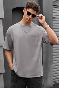 T-shirt Homme Oversize 100% Coton Grammage Lourd 220g, Coupe Boxy, Impression Personnalisée sur Épaule, Style Hip Hop, Grande Taille, Vierge - Product Image 5