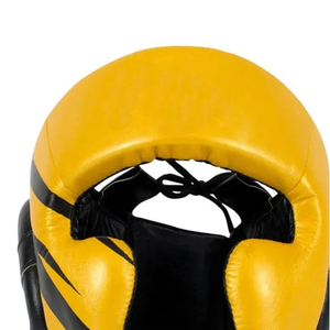Casque de protection pour la tête de boxeur MMA pour hommes, en cuir véritable, protection intégrale du visage, en caoutchouc PU, vente en gros - Product Image 4