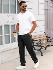 Pantalones Chinos de Algodón para Hombre al por Mayor, Ligeros, Transpirables, de Secado Rápido, Ecológicos, Casuales de Verano, OEM ODM, Ropa Personalizada - Product Image 5