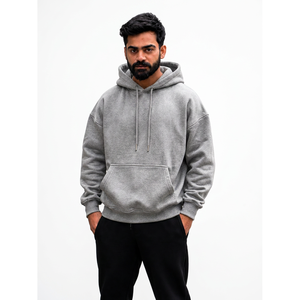 <b>Men's</b> <b>Burgundy</b> Hooded Sweatshirt Regular Fit Fleece Solid Color Casual Pocket 100% Cotton Eco-Friendly Breathable 240g Winter - Product Image 4