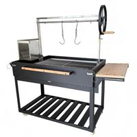 Barbecue au charbon de bois pliable en acier inoxydable, portable, pour le camping, le jardin et les fêtes