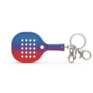 High Quality Padel Racket Keychain Custom Size Promotional Durable Rubber Tennis Racket <b>Keytag</b> Custom Logo Embossed Printing - Product Image 4