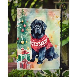 Terre-Neuve noël multicolore jardin drapeau décoratif boîte aux lettres cour drapeau bannière pour Patio illustration jardin taille pour parterres de fleurs - Product Image 3