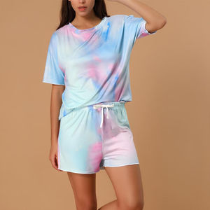 Vêtements de nuit en coton imprimé papillon pour femmes, col en V, manches courtes, vêtements de maison, vêtements de nuit doux, pyjama en coton pour femmes - Product Image 4