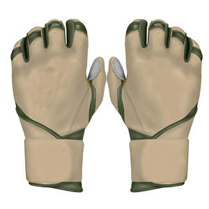 Beige Leather Batting Gloves Right Hand <b>Pull</b> On Closure Durable Training Glove Unisex Adult - Product Image 6
