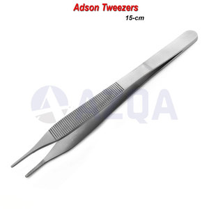 Pince à tissus et à pansements Adson en acier inoxydable de haute qualité, micro-pince dentaire, instrument chirurgical premium - Product Image 2