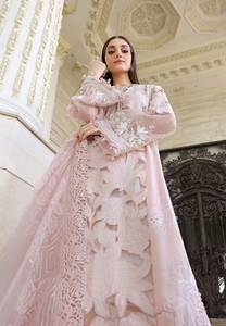 Elegante Salwar Kameez Rosa de Rayón con Bordado, Largo hasta el Suelo, Corte Holgado, Ropa India y Pakistaní para Bodas y Fiestas - Product Image 3
