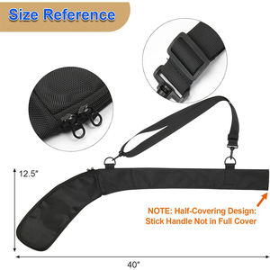 Bolsa para palos de hockey, práctica, para múltiples palos, impermeable, de gran capacidad, con cremallera superior, bolsillos de malla, funda para hockey sobre hielo - Product Image 2