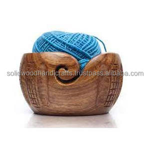Cuenco de hilo de madera hecho a mano, soporte de hilo de palisandro, caja de almacenamiento de hilo de ganchillo, cuenco de bola de hilo, regalo para cumpleaños de madre - Product Image 4