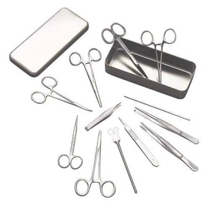 13PCS Basic Surgery <b>Kit</b> with Sterilization Box Stainless Steel Minor Surgical Tools for Training Dressing & Cut Down Procedures - Product Image 3