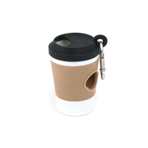 Dispensador de bolsas para excrementos de mascotas Yommy, estilo taza de café de 8 cm con mosquetón para perros - Product Image 2