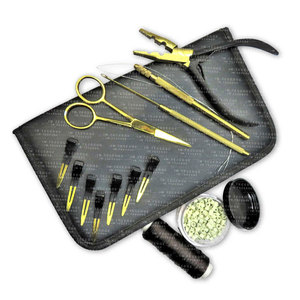 Professional Stainless Steel <b>Pliers</b> Weft Hair Extension Tool Kit Complete <b>Set</b> for Salon & Personal Use - Product Image 4