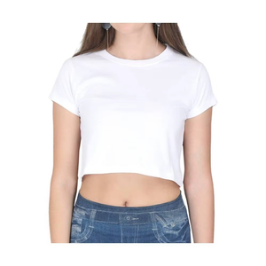 Plain Dyed Polyester Women's Casual V-neck Short Sleeve Breathable Eco-Friendly Letter & Logo Customizable T-Shirts Wholesale - Product Image 2