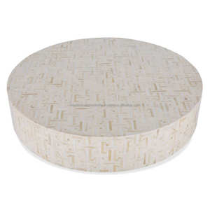 A Touch of Elegance <b>Unique</b> Bone Inlay Wood Coffee Table Timeless <b>Home</b> <b>Decor</b> - Product Image 1