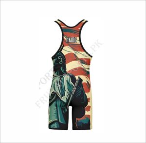 Combinaison de lutte personnalisée professionnelle pour femmes et filles, uniforme d'équipe de lutte, vêtements de sport OEM par sublimation - Product Image 6