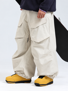 Pantalones de Esquí y Snowboard para Hombre, Tallas Grandes, Corte Relajado, Múltiples Bolsillos Cargo, Puños Elásticos - Product Image 6