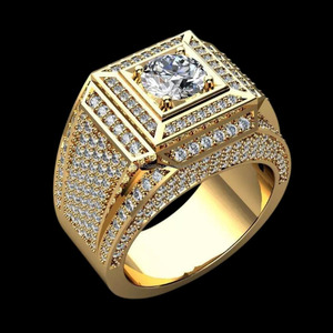 Brilliant Cut Moissanite Square Engagement <b>Ring</b> 925 Sterling <b>Silver</b> Rhodium Plated Cluster Hip Hop Iced <b>Statement</b> Jewelry Gift - Product Image 1