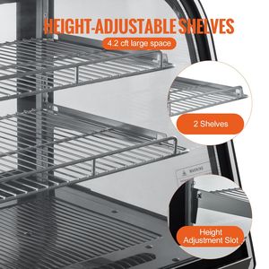 Attrezzatura per la refrigerazione da cucina commerciale 4.2 mc Ft/115L Display da forno a 2 livelli Fridge Case da esposizione refrigerata - Product Image 5